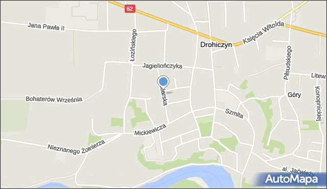 Drohiczyn, Kotlarska, mapa Drohiczyn