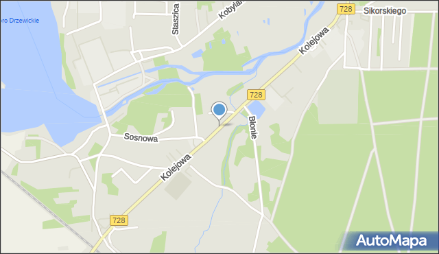 Drzewica powiat opoczyński, Kolejowa, mapa Drzewica powiat opoczyński