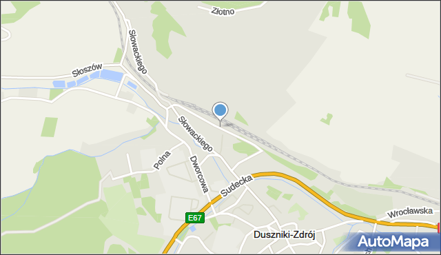 Duszniki-Zdrój, Kolejowa, mapa Duszniki-Zdrój