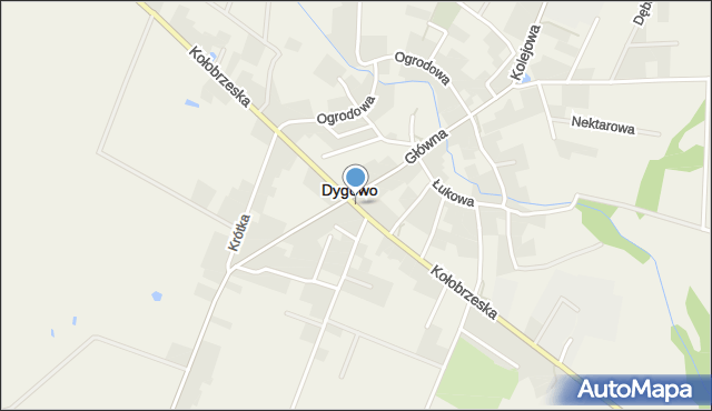 Dygowo, Kołobrzeska, mapa Dygowo