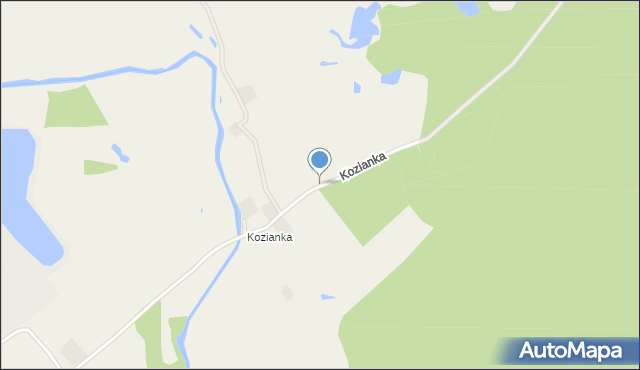 Dziarnówko, Kozianka, mapa Dziarnówko