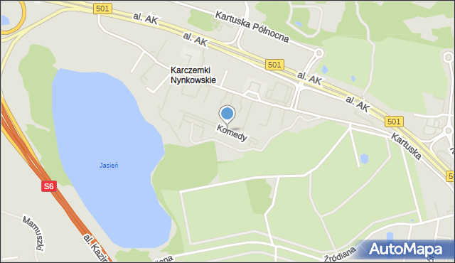 Gdańsk, Komedy Krzysztofa, mapa Gdańska