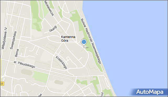 Gdynia, Korzeniowskiego Józefa, mapa Gdyni