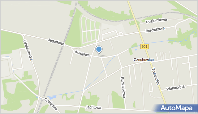 Gliwice, Kolejowa, mapa Gliwic