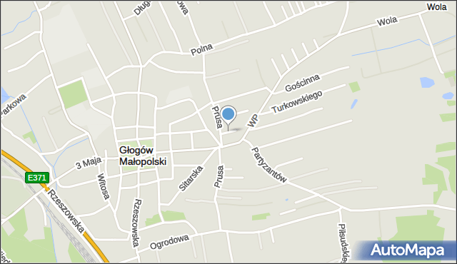 Głogów Małopolski, Kochanowskiego Jana, mapa Głogów Małopolski