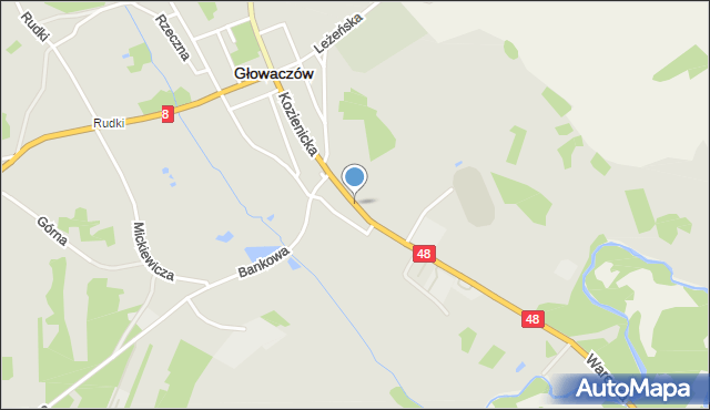 Głowaczów, Kozienicka, mapa Głowaczów