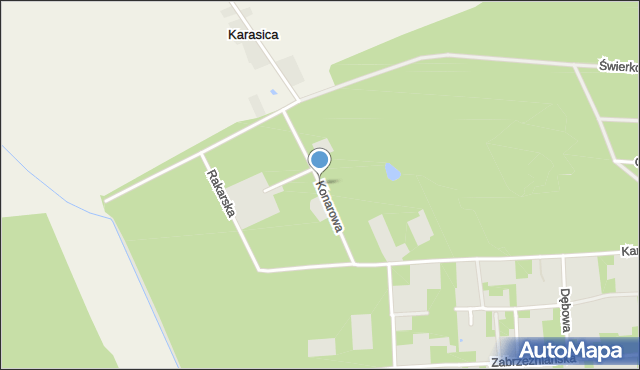 Głowno, Konarowa, mapa Głowno