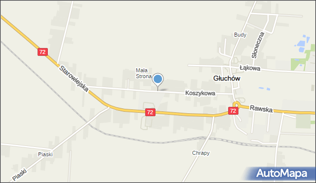 Głuchów powiat skierniewicki, Koszykowa, mapa Głuchów powiat skierniewicki