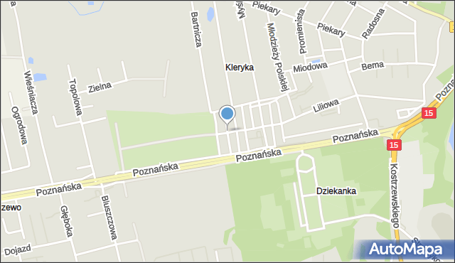 Gniezno, Konwaliowa, mapa Gniezna