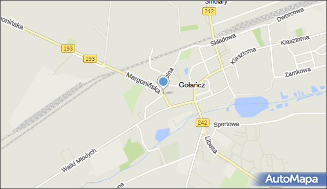 Gołańcz, Kowalika Piotra, dr., mapa Gołańcz