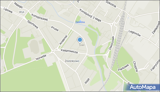 Goleniów, Kochanowskiego Jana, mapa Goleniów