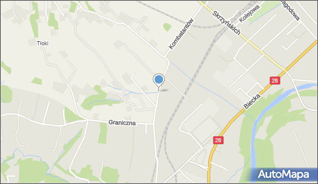 Gorlice, Kombatantów, mapa Gorlic