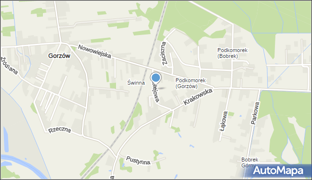 Gorzów, Kolejowa, mapa Gorzów