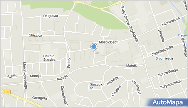 Gorzów Wielkopolski, Kotsisa Aleksandra, mapa Gorzów Wielkopolski