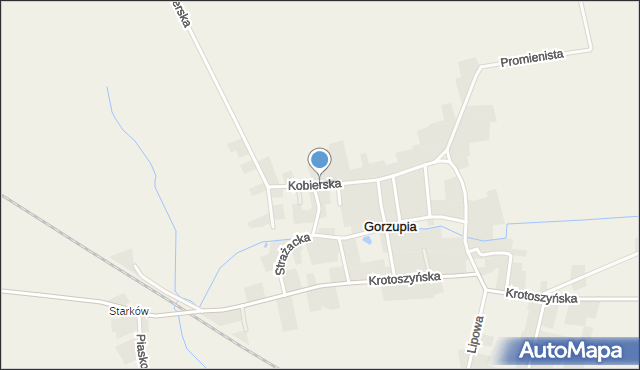 Gorzupia gmina Krotoszyn, Kobierska, mapa Gorzupia gmina Krotoszyn