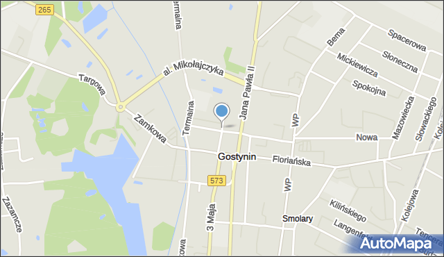 Gostynin, Kościelna, mapa Gostynin