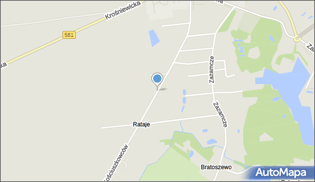 Gostynin, Kościuszkowców, mapa Gostynin