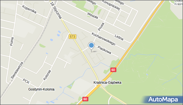 Gostynin, Kostkiewicza Zygmunta, ppłk., mapa Gostynin