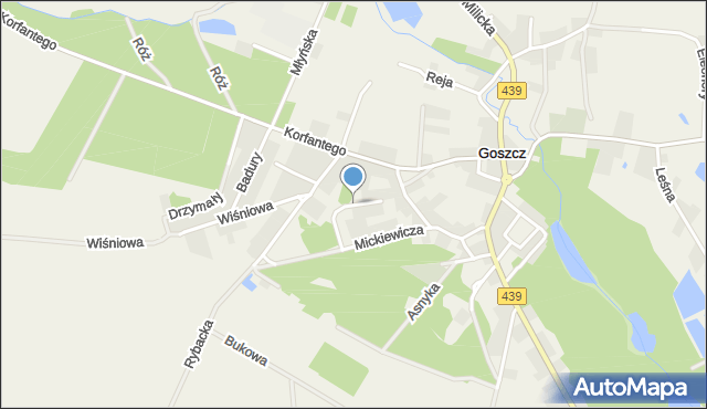 Goszcz, Konopnickiej Marii, mapa Goszcz