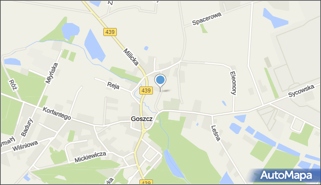 Goszcz, Kościelna, mapa Goszcz