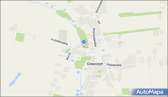 Goszczyn powiat grójecki, Kozietulska, mapa Goszczyn powiat grójecki