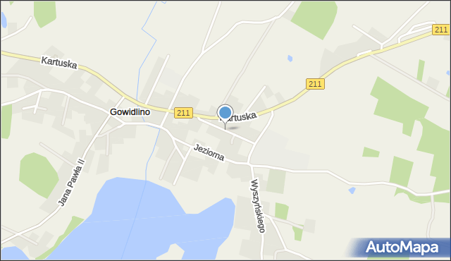 Gowidlino, Kościelna, mapa Gowidlino