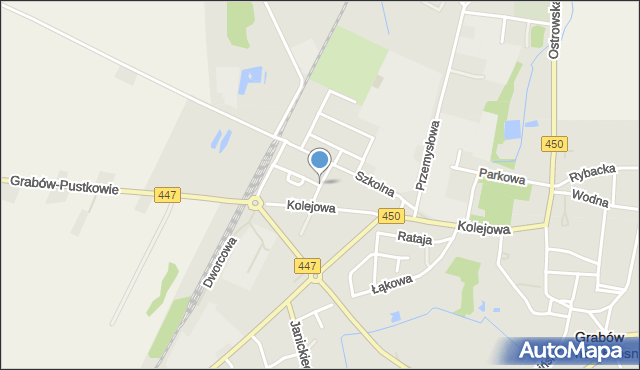 Grabów nad Prosną, Konopnickiej Marii, mapa Grabów nad Prosną