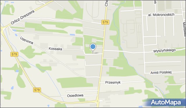 Grodzisk Mazowiecki, Kossaka J., mapa Grodzisk Mazowiecki