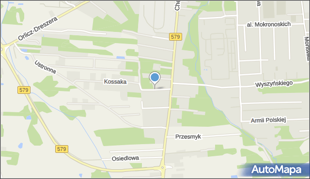 Grodzisk Mazowiecki, Kossaka J., mapa Grodzisk Mazowiecki