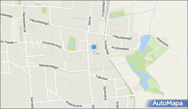 Grójec, Kopciuszka, mapa Grójec