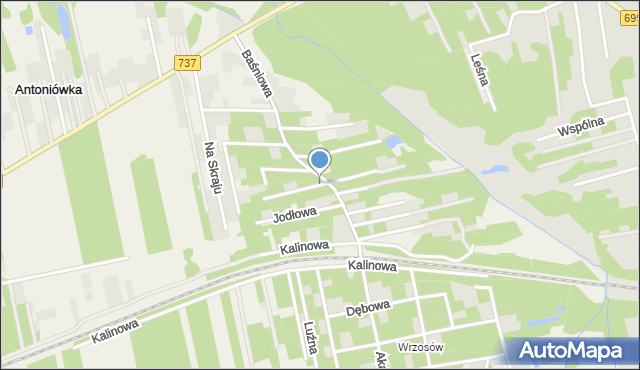 Groszowice, Komarowa, mapa Groszowice