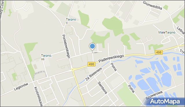 Grudziądz, Kołłątaja Hugo, mapa Grudziądza