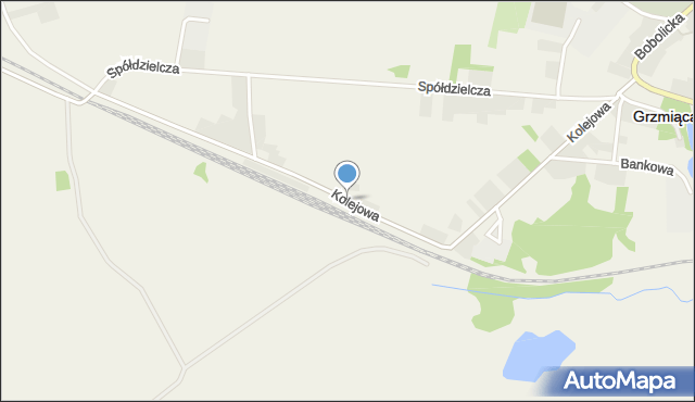 Grzmiąca powiat szczecinecki, Kolejowa, mapa Grzmiąca powiat szczecinecki