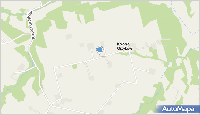 Grzybów gmina Bogoria, Kolonia Grzybów, mapa Grzybów gmina Bogoria