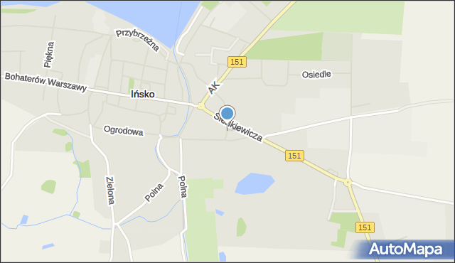 Ińsko, Kolejowa, mapa Ińsko