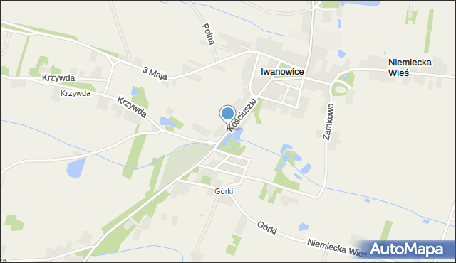 Iwanowice, Kościuszki Tadeusza, gen., mapa Iwanowice