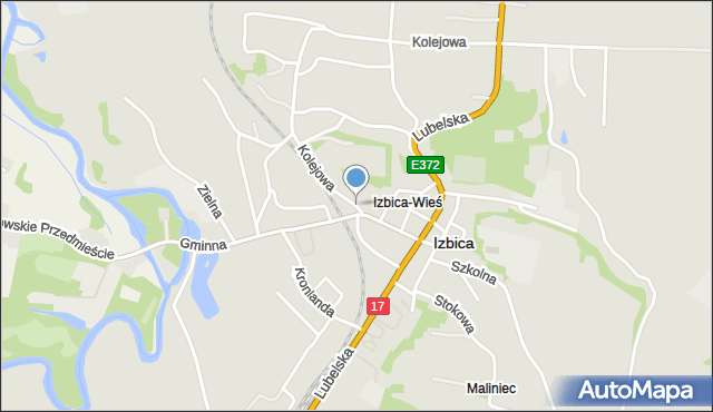 Izbica powiat krasnostawski, Kolejowa, mapa Izbica powiat krasnostawski