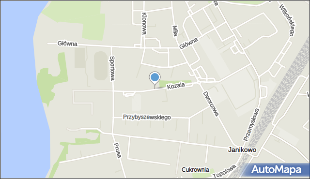 Janikowo powiat inowrocławski, Kozala Michała, bp., mapa Janikowo powiat inowrocławski