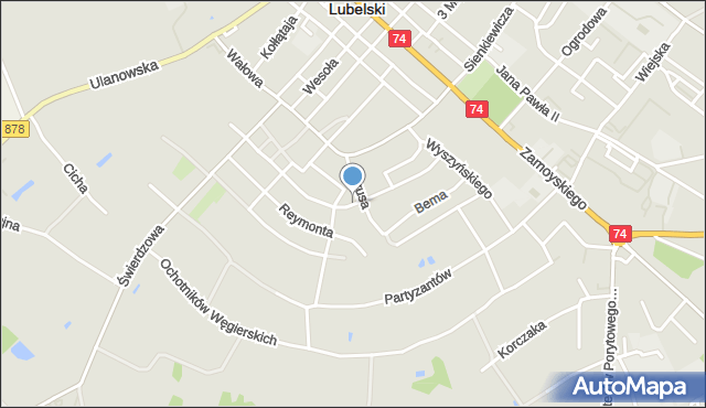 Janów Lubelski, Kopernika Mikołaja, mapa Janów Lubelski