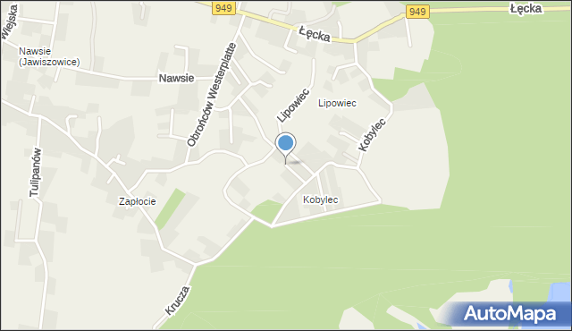 Jawiszowice, Kobylec, mapa Jawiszowice