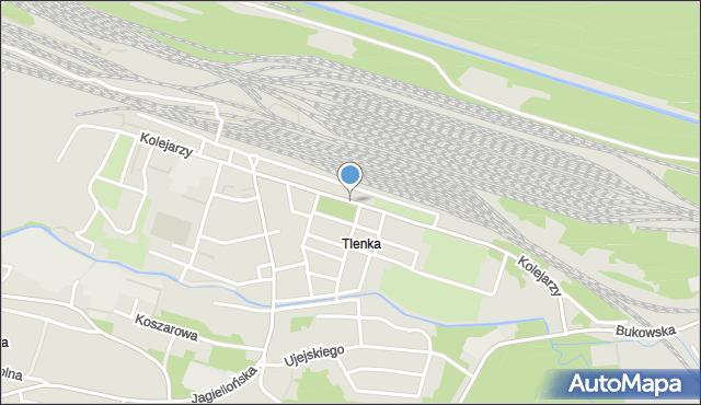 Jaworzno, Kolejarzy, mapa Jaworzno