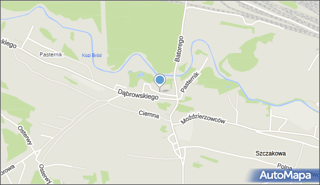 Jaworzno, Końcowa, mapa Jaworzno