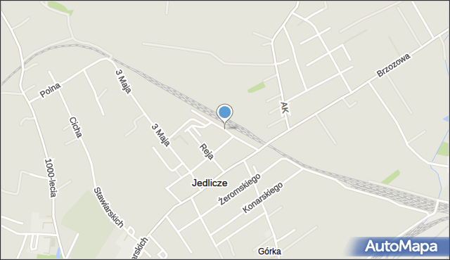 Jedlicze, Kolejowa, mapa Jedlicze