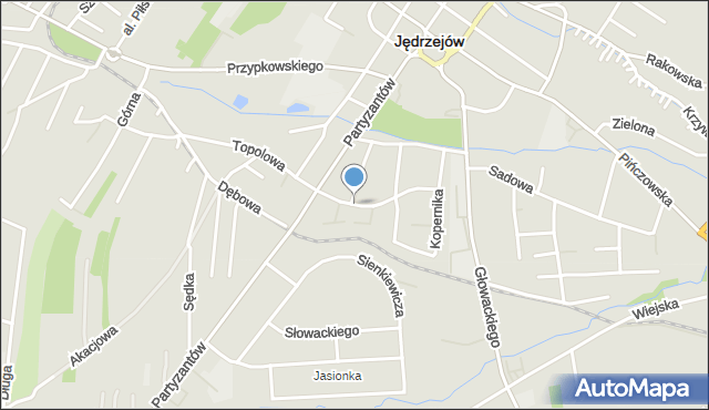 Jędrzejów, Konopnickiej Marii, mapa Jędrzejów