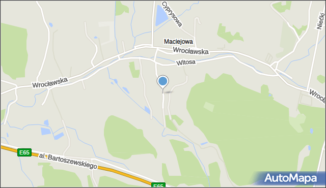 Jelenia Góra, Kosynierów, mapa Jelenia Góra