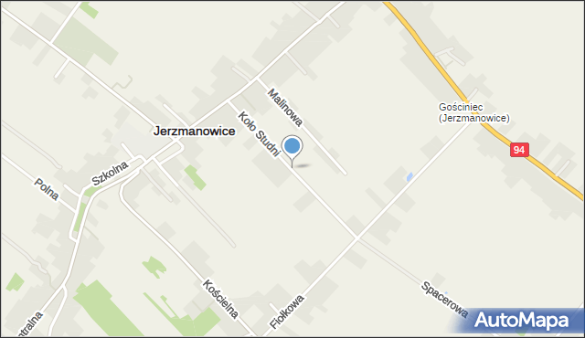 Jerzmanowice gmina Jerzmanowice-Przeginia, Koło Studni, mapa Jerzmanowice gmina Jerzmanowice-Przeginia