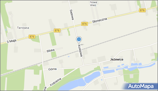 Jeżewice gmina Tarczyn, Kolejowa, mapa Jeżewice gmina Tarczyn