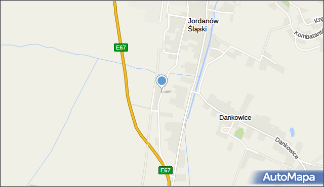 Jordanów Śląski, Kolejowa, mapa Jordanów Śląski