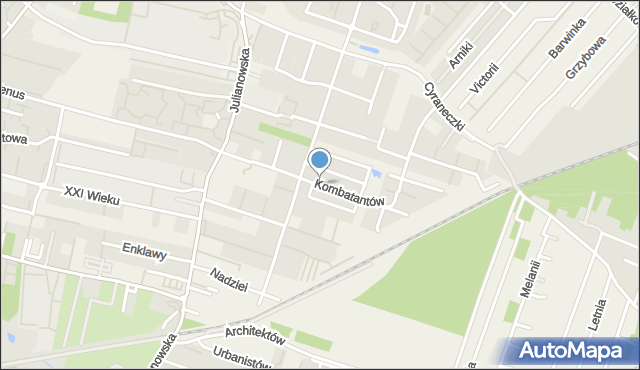 Julianów gmina Piaseczno, Kombatantów, mapa Julianów gmina Piaseczno
