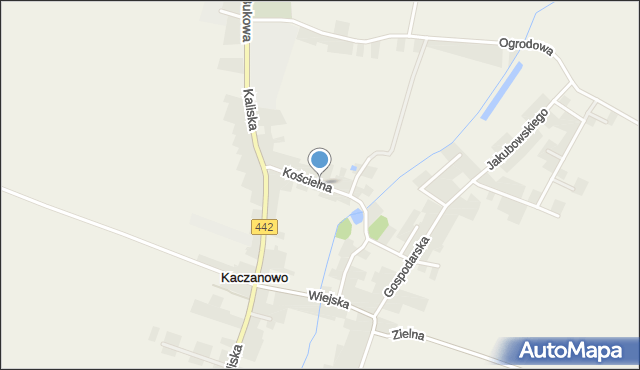 Kaczanowo, Kościelna, mapa Kaczanowo